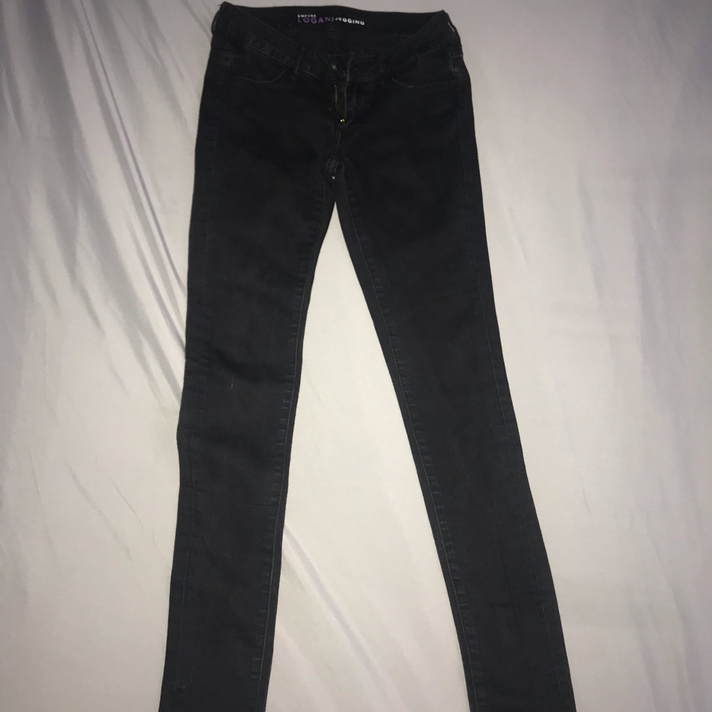 black low rise jeggings size 1